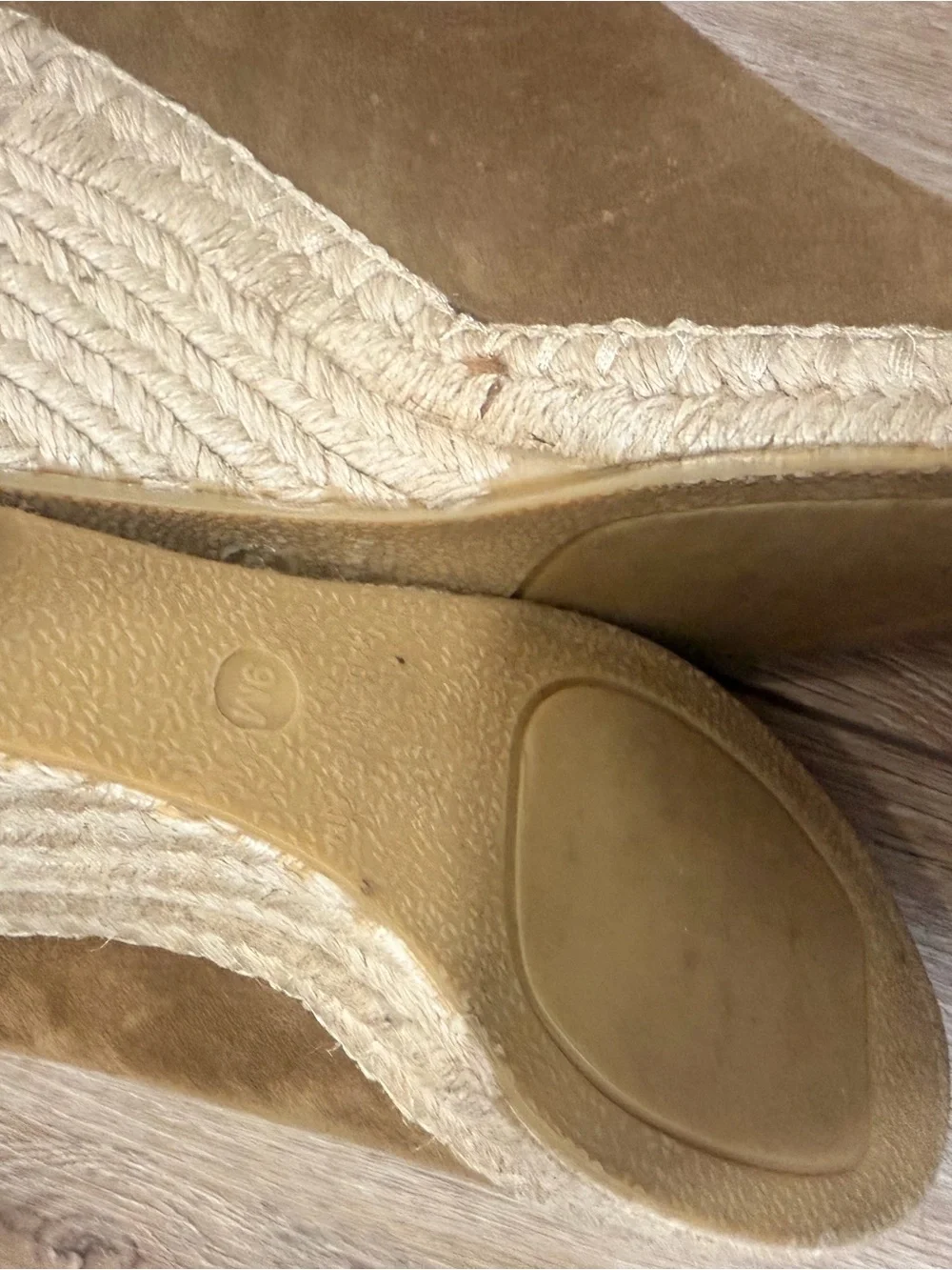 Vince Sonora Suede Peep-Toe Espadrille Wedges